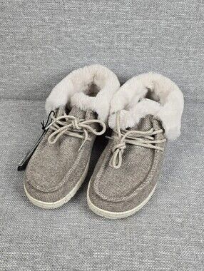 Hey Dude Britt (Wendy Fold) Booties Nut Color Womens Sz 6